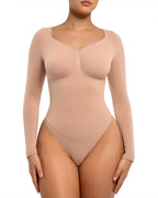 Body modelujące z długim rękawem